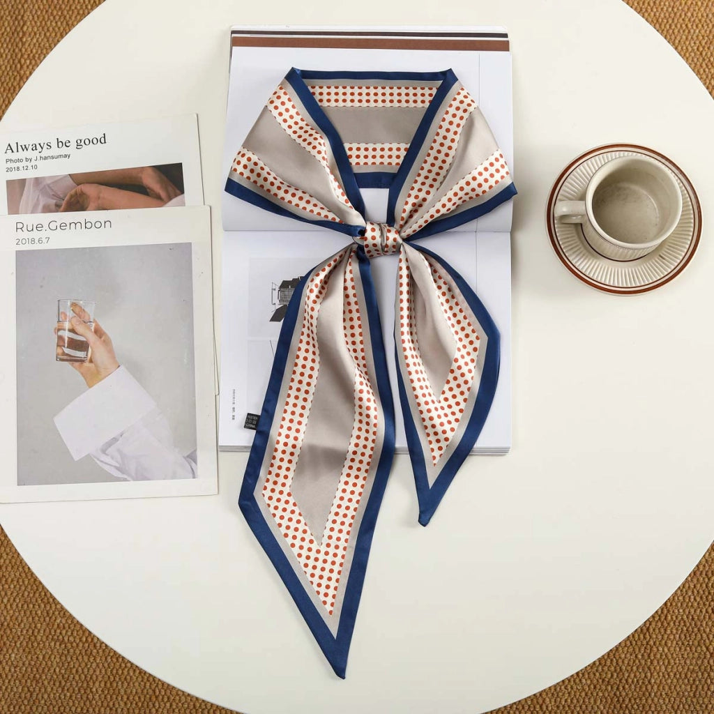Nuova fascia per capelli alla moda con decorazioni in seta, piccola sciarpa, elastico per capelli, foulard, cintura