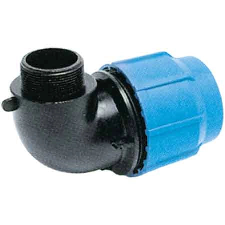 GOMITO A 90  ° CON DERIVAZIONE MASCHIO PP  EE ? 63x2 - UNIDELTA