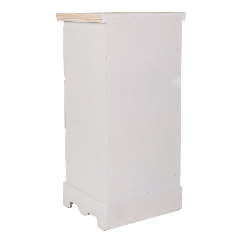 Cassettiera in legno bianco 31x26x60h