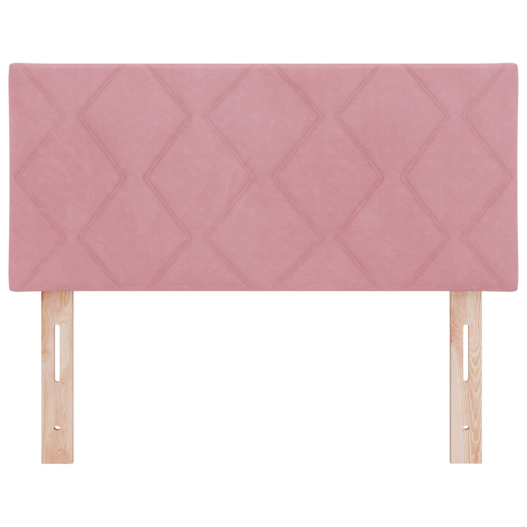 Testiera  Design Blocchi Diamante Rosa 100 cm in Velluto