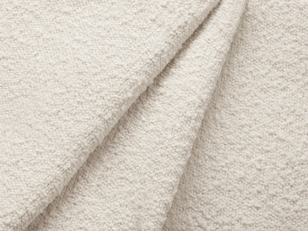 Cosmopolitan Design - Divano convertibile angolare destro con contenitore "Kyoto" 4 posti in bouclé beige 
