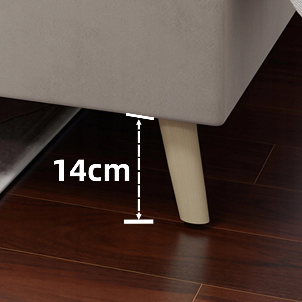 Letto singolo 90x200 - Xylo - Beige velluto olandese