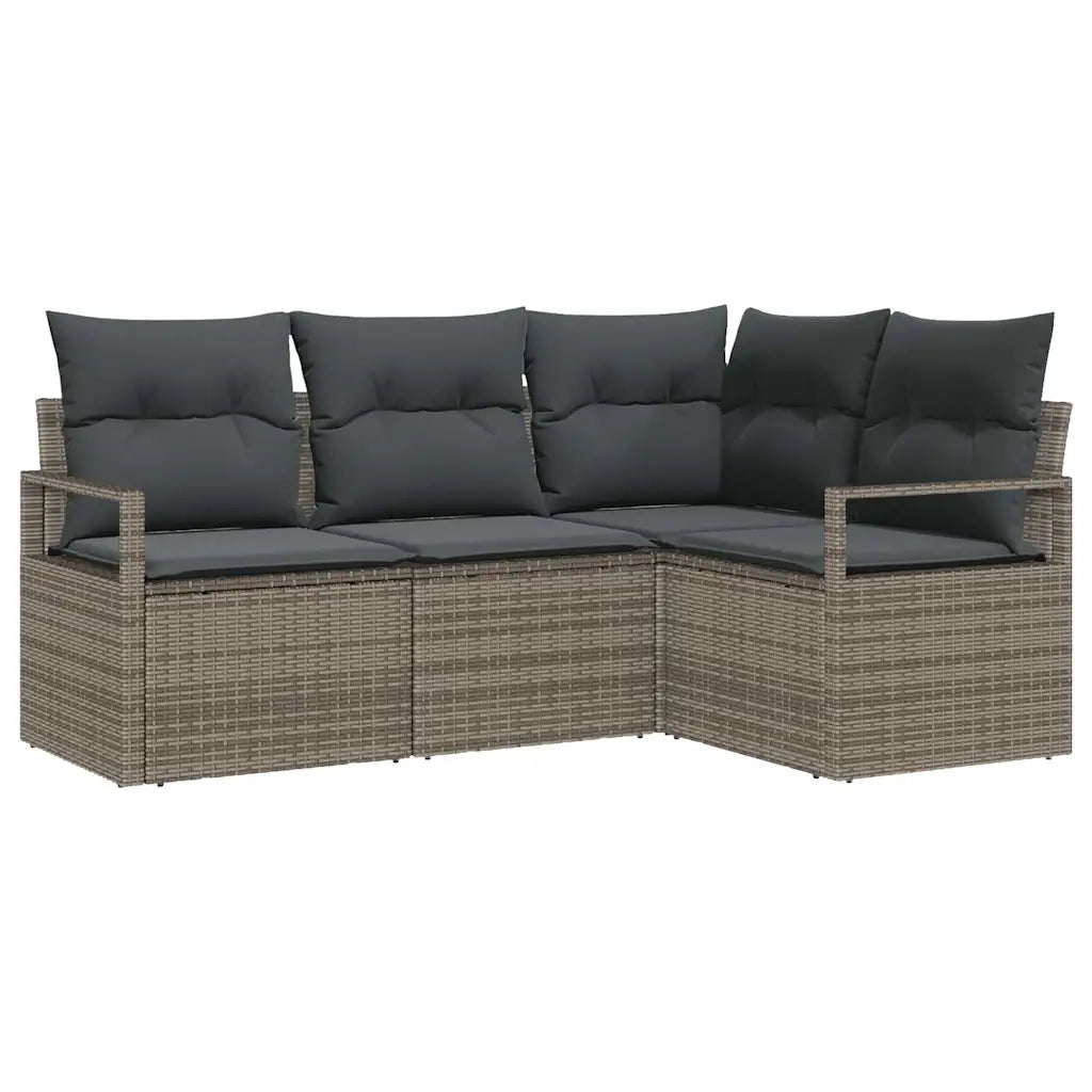 Set di divani 4 pcs Grigio polyrattan 3346359
