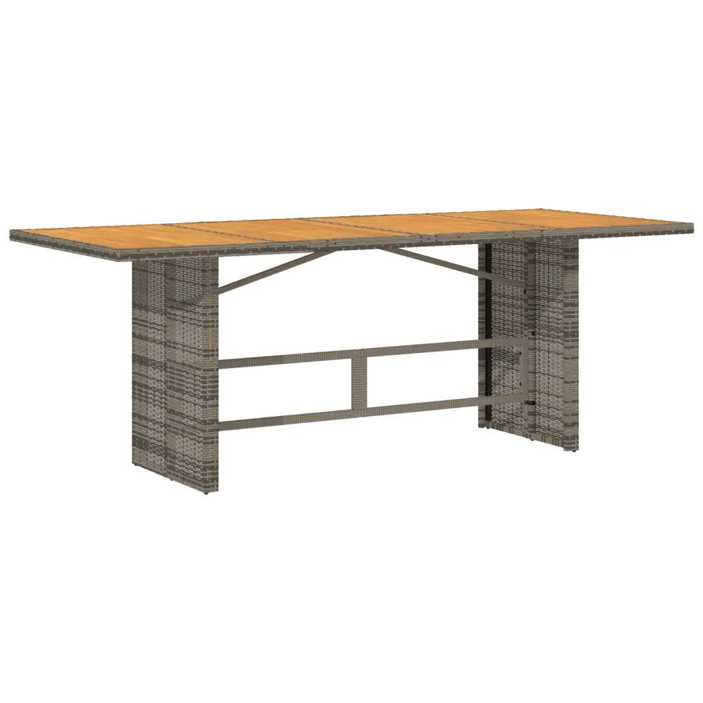 Set BistrÃ² da Giardino 7 pz con Cuscini in Polyrattan Grigio