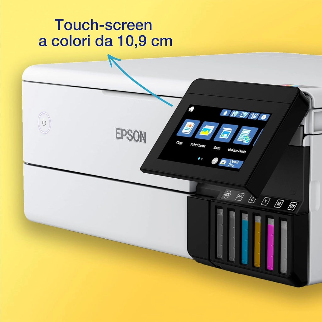 EcoTank ET-8500 Ad inchiostro A4 5760 x 1440 DPI 32 ppm Wi-Fi (Epson EcoTank ET-8500 Inkjet Printer Multi Function 6 Inks)
