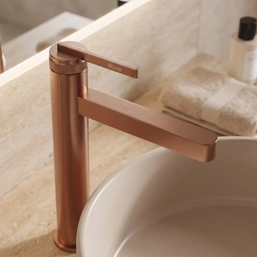 Rubinetto Da Bagno Rea Grace Brush Copper High