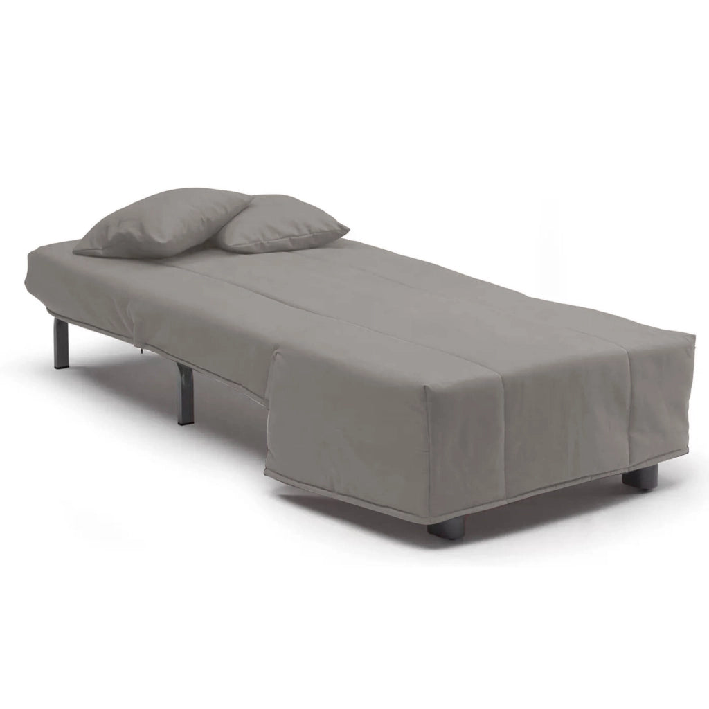 Poltroncina Andreou, Poltrona Sfoderabile Made in Italy, 85x90x85h cm Grigio