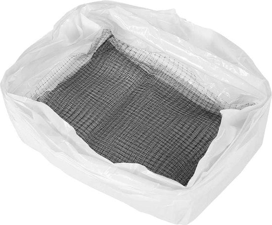 10 pezzi di assorbimento per gatto - Sacchetto di assorbimento per gatto super resistente - Assorbimento per gatto e cucciolo - Lenzuolo per gatto riciclabile con rete di filtraggio.