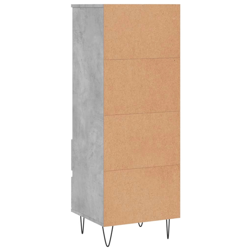 Buffet credenza cassettiera mobiletto mobile contenitore organizer cucina soggiorno salotto alto 40 x 36 x 110 cm legno ingegnerizzato grigio 02_0034435