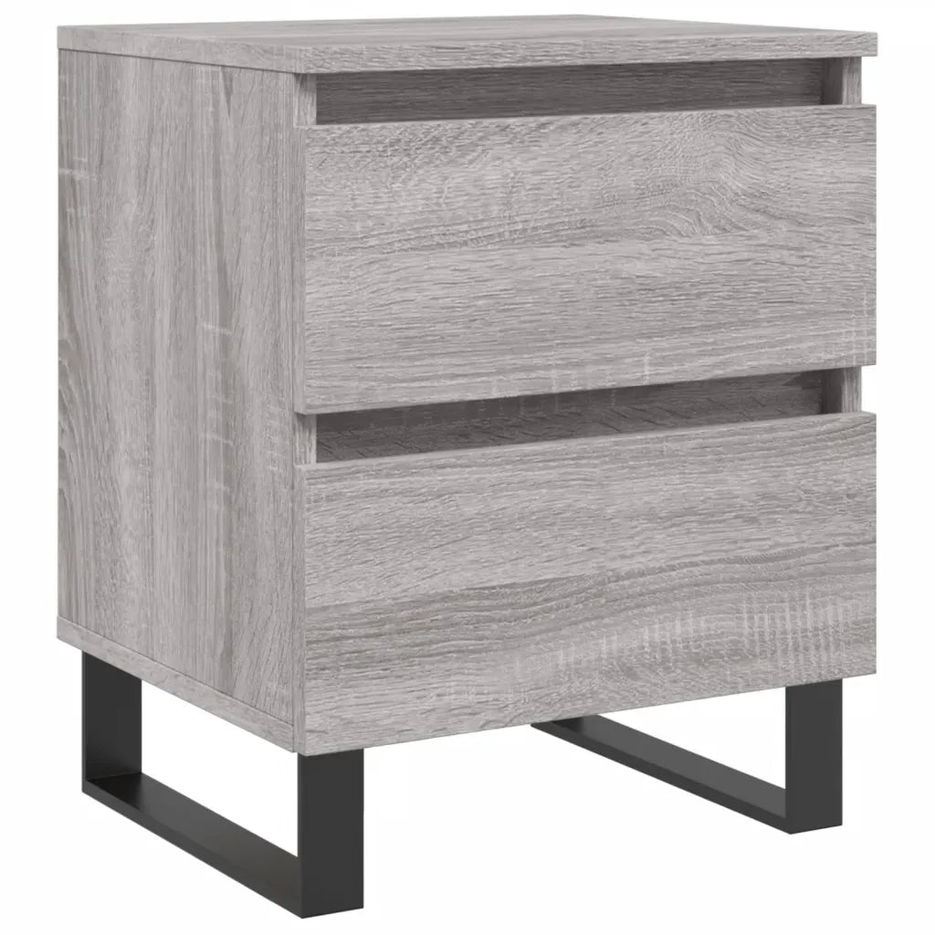 vidaXL Comodino Grigio Sonoma 40x35x50 cm in Legno Multistrato