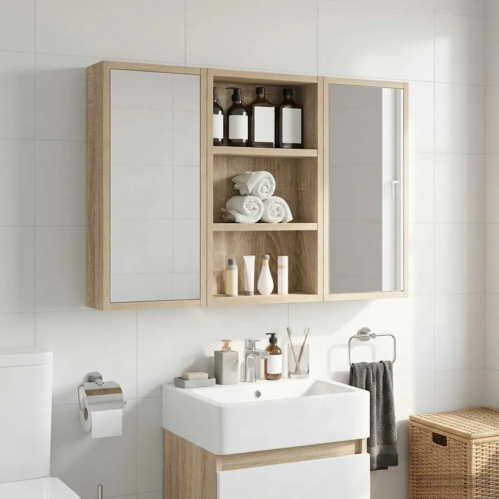 Armadio da bagno a muro Rovere Sonoma 30 x 10 x 50 cm 889313
