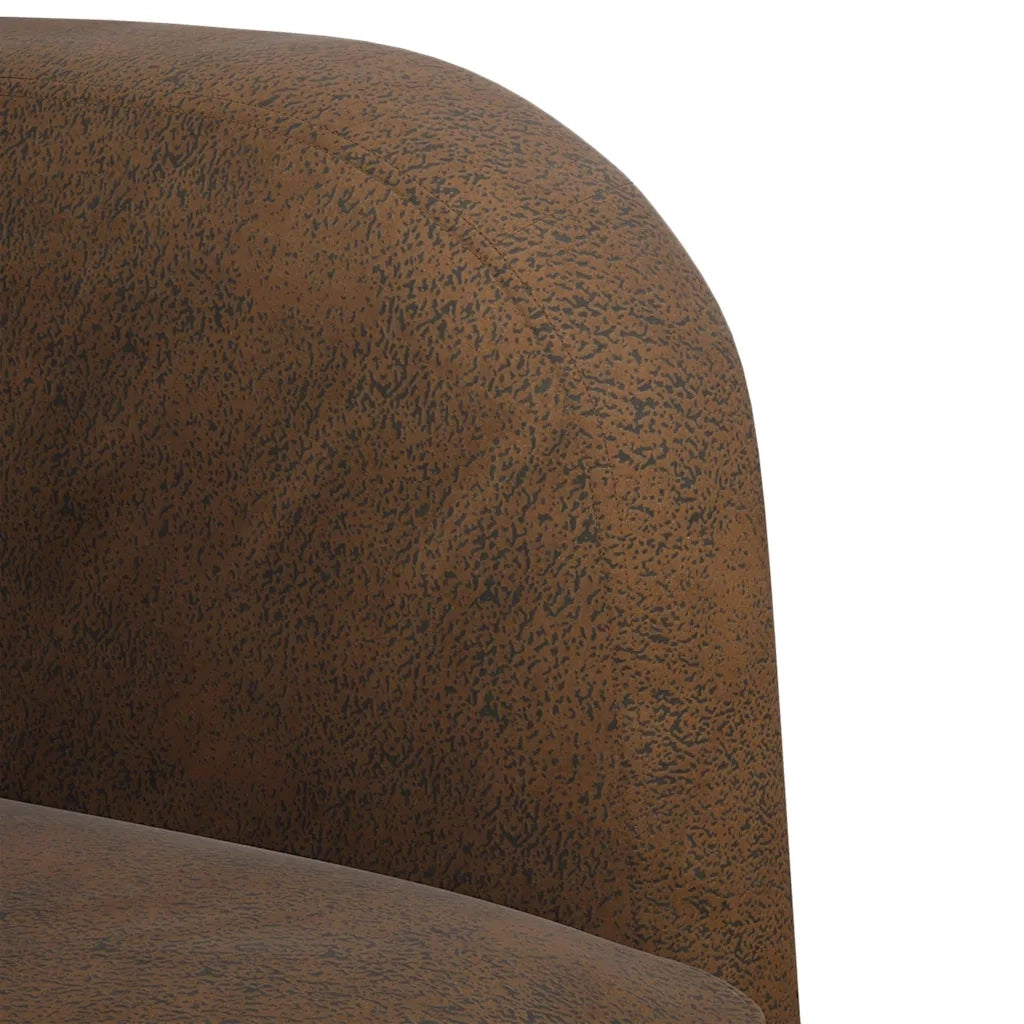 Divano Divanetto Marrone 110 cm in Similpelle 4100541