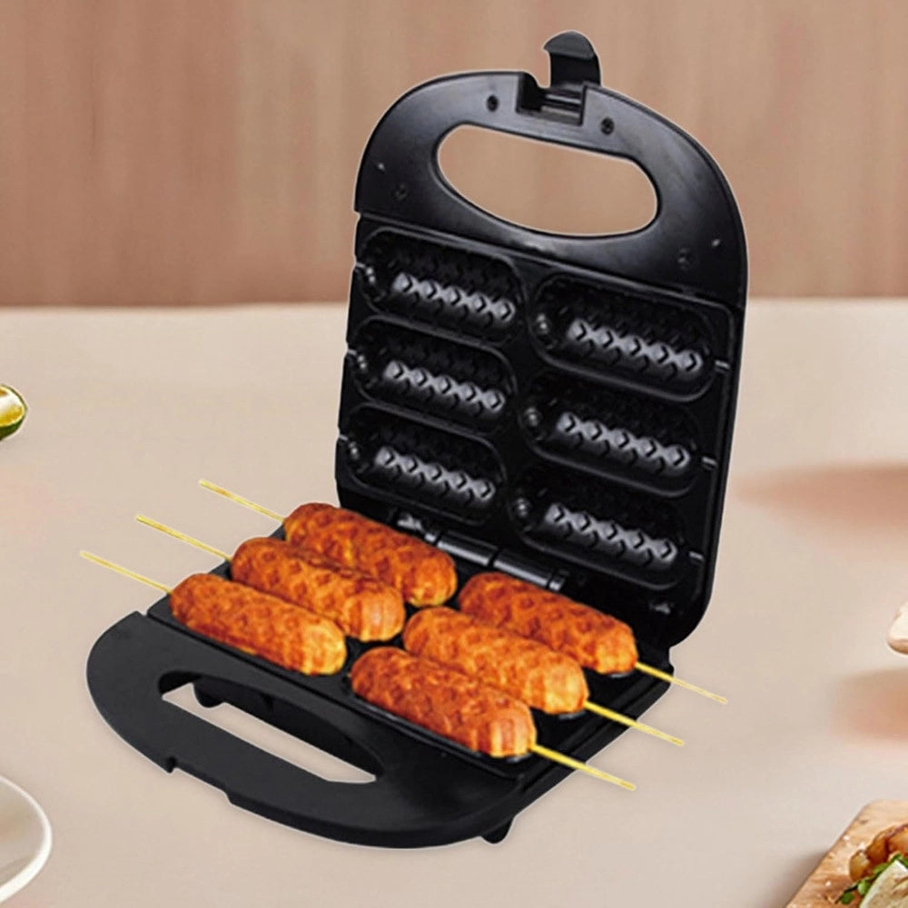 Trade Shop - Piastra Elettrica Antiaderente Multifunzione 750w Calore Uniforme Per Corn Dog Hot Dog -