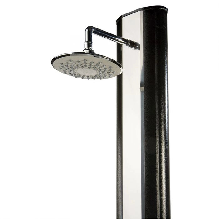 Doccia solare per giardino DE LUXE 35 LITRI in alluminio, con lavapiedi
