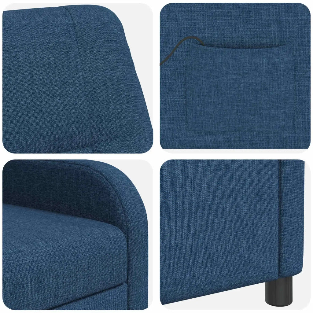Divano Sedia-Poltrona Massaggiante Blu Tessuto 968194