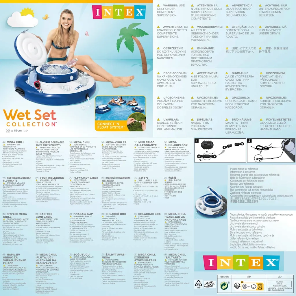 INTEX Portabevande Galleggiante Mega Chill 3202866