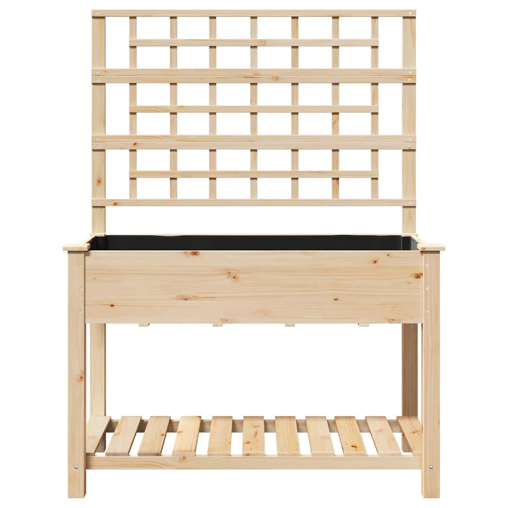 Vaso da giardino con lo scaffale Beige 115 x 60,5 x 153 cm 42006571