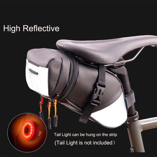 Sistema di trasporto bicicletta con strisce riflettenti impermeabili - Borsa posteriore espandibile con grande capacità