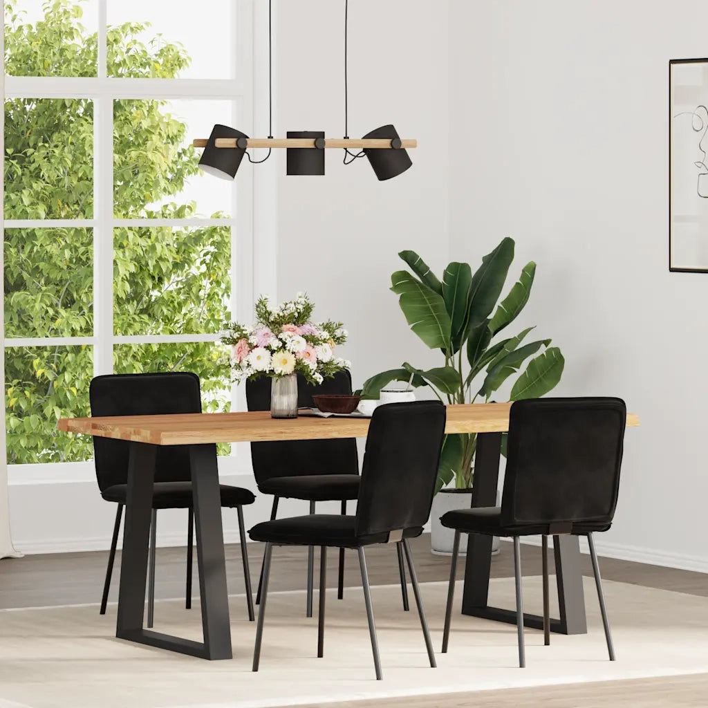 vidaXL Sedie da Pranzo 4 pz Nere in Velluto