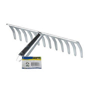 Trade Shop - Rastrello In Metallo 12 Denti 13x30x37cm Lavori Di Giardinaggio Pulizia Prato -