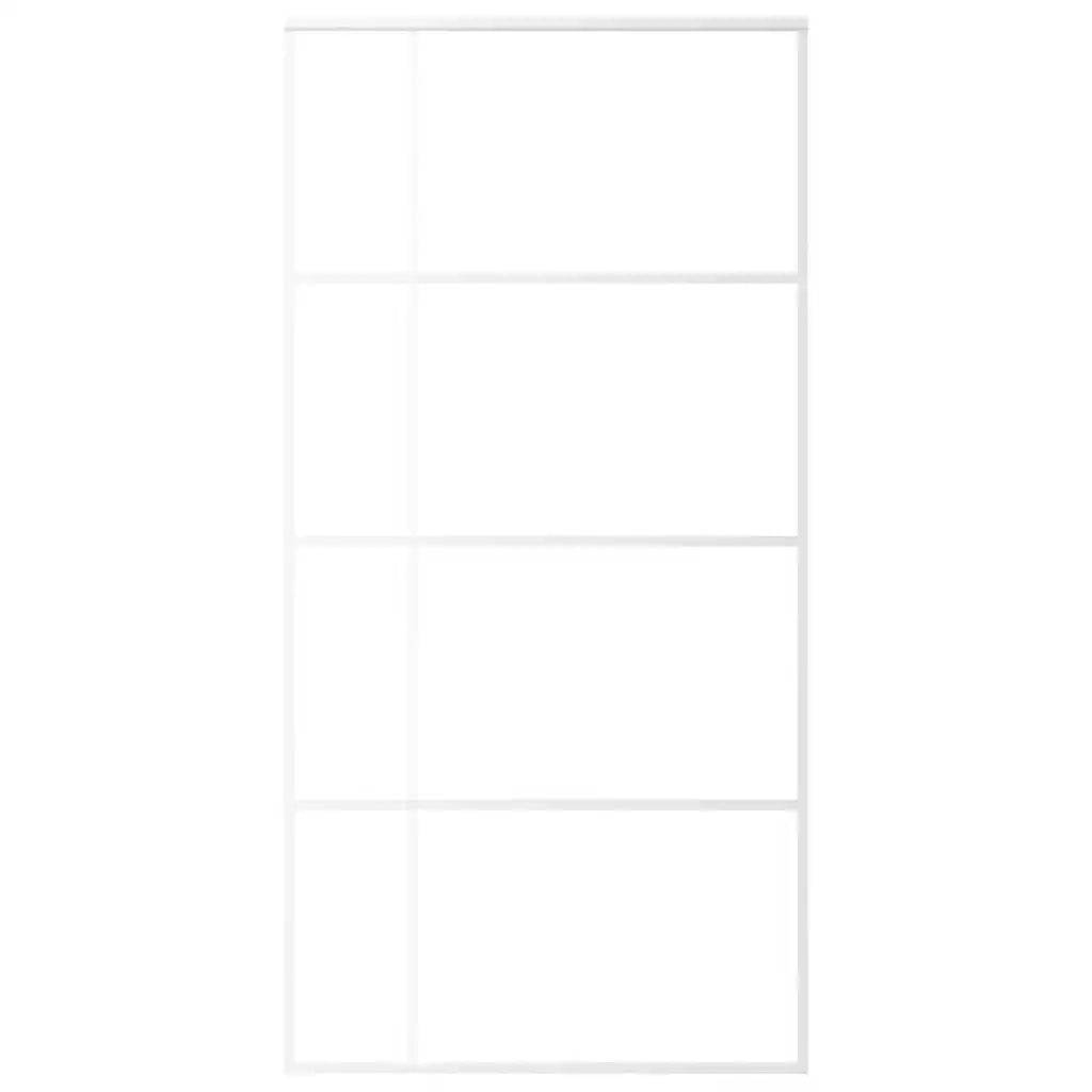 Porta Scorrevole in Vetro ESG e Alluminio 102,5x205 cm Bianca cod mxl 63511