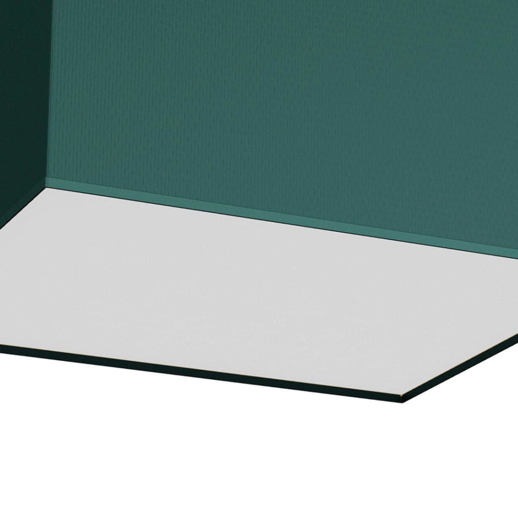 Plafoniera quadrata Milagro VERDE verde tessuto 40 cm 2xE27