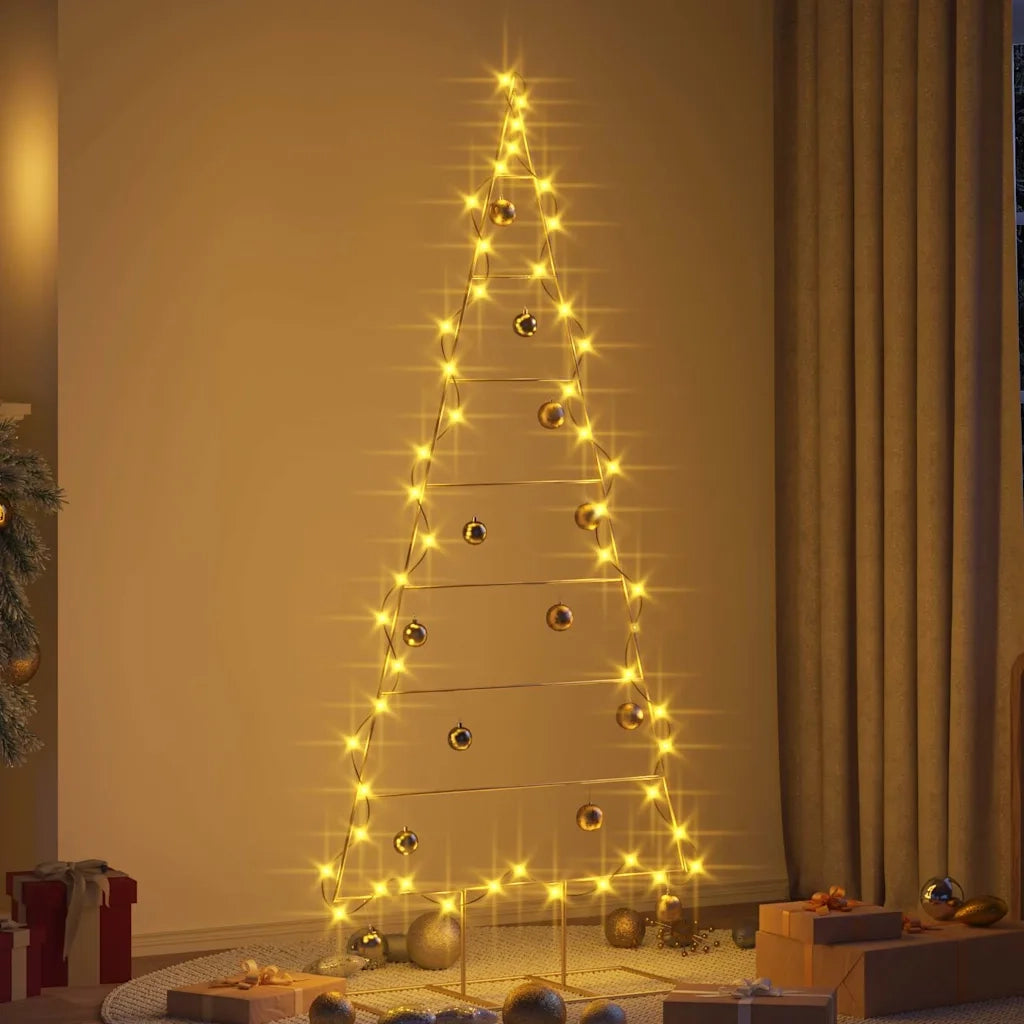 Albero di Natale in metallo con supporto Oro 181 cm