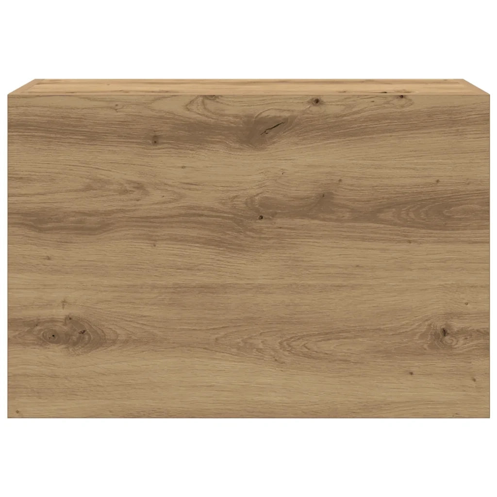 Mobiletto da bagno a parete dal design pratico 60 x 25 x 40 cm realizzato in legno di rovere composito finitura artigianale 02_0051268