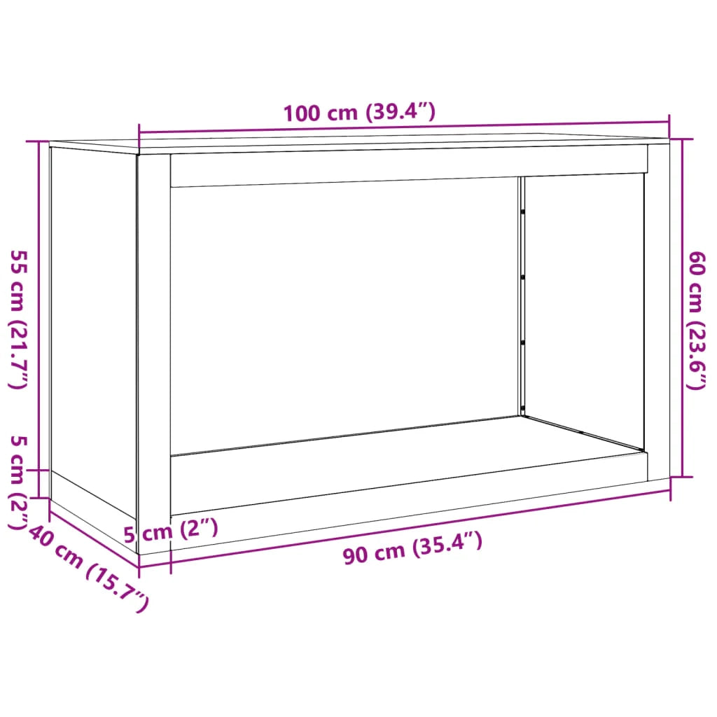 Portalegna 100 x 40 x 60 cm acciaio verde 02_0043694