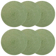 Sottobicchieri in juta 6 pcs Verde oliva Ø 30 cm 42012312