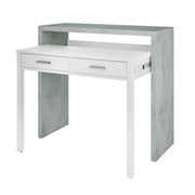 Scrivania estensibile salvaspazio cm 36 x 99 x 88 h bianco cemento