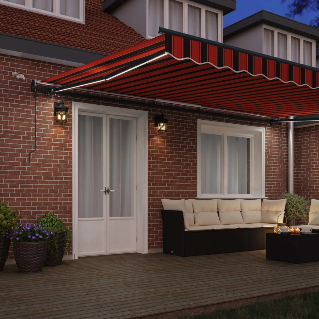 Tessuto per Tenda arancione e marrone 500 × 300 cm Poliestere 3331226