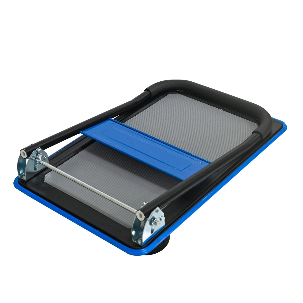 CARRELLO PIATTAFORMA PIEGHEVOLE 150 kg IN ACCIAIO BLU