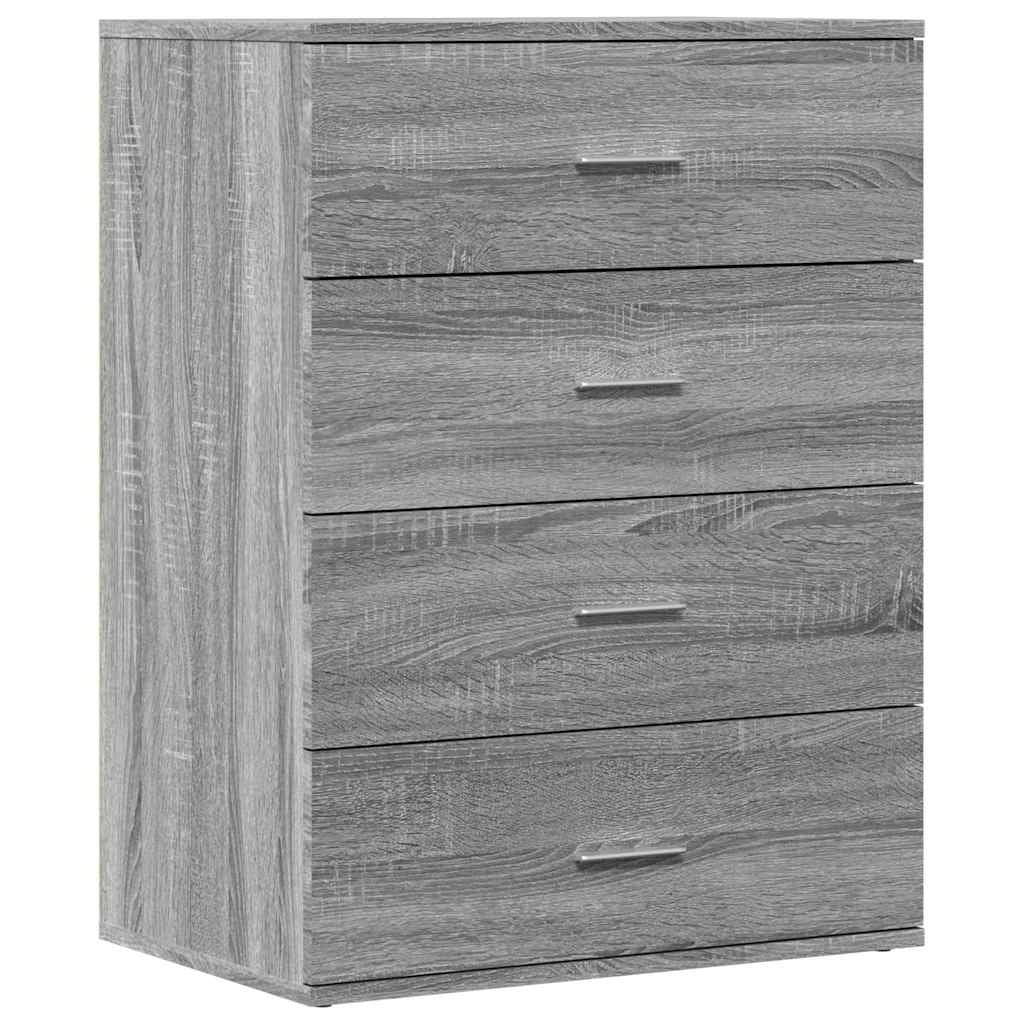 Buffet credenza cassettiera armadio mobile contenitore organizer cucina soggiorno Sonoma 60 x 39 x 80 cm legno ingegnerizzato grigio 02_0036418