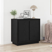 Credenza in Rovere Nero 80x34x75 cm in Legno Ingegnerizzato