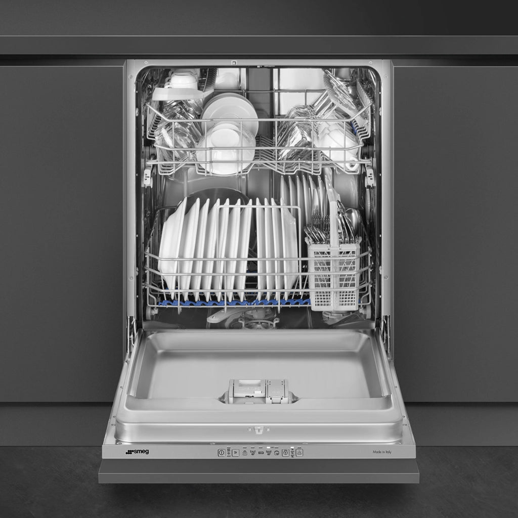Smeg stl281ds lavastoviglie ad incasso a scomparsa totale, 60cm, 13 coperti, classe d, estetica universale