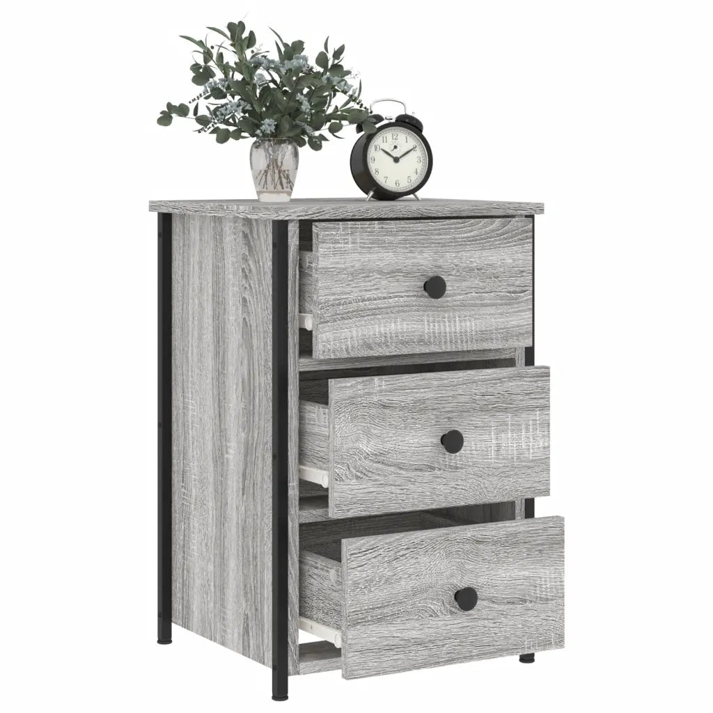 Comodino Grigio Sonoma 40x36x60 cm in Legno Multistrato 825999