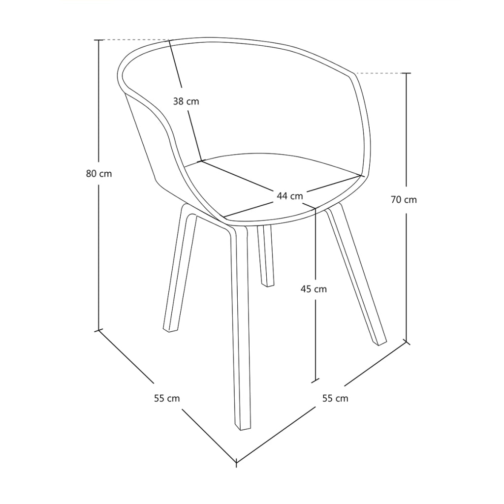 Sedia da pranzo nera, poltrona in stile scandinavo - Dorina (2 pz) - SD10DOPL