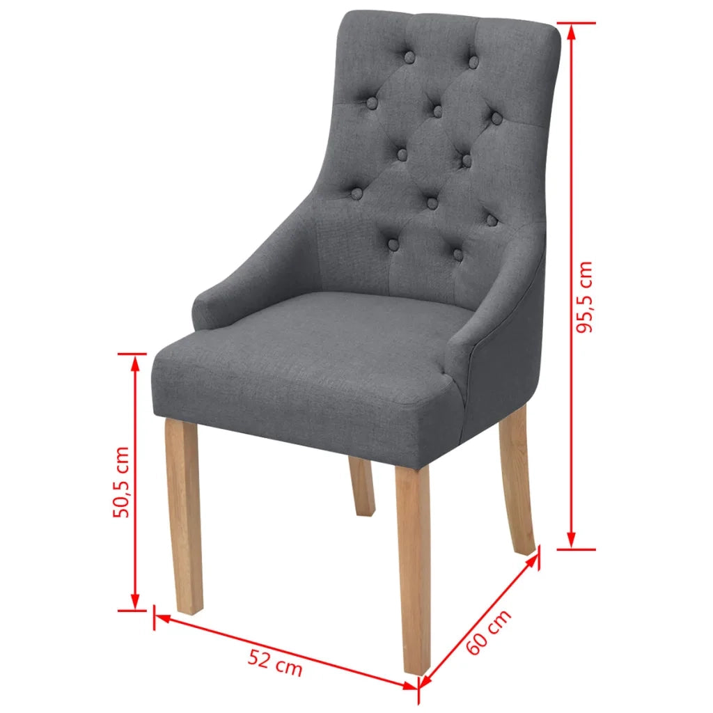 Sedie da Pranzo 6 pz Grigio Scuro in Tessuto cod mxl 29599