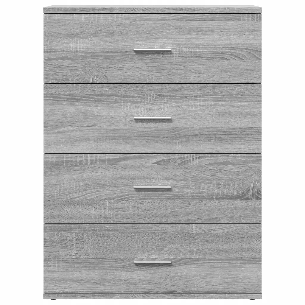 Credenze 2 pz Grigio Sonoma 60x39x80 cm in Legno Multistrato