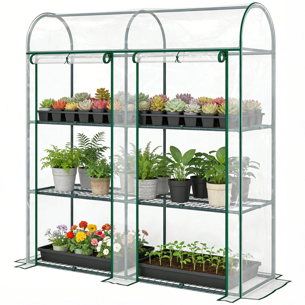 Serra Giardino ¨C zephmum ¨C Plastica Trasparente Acciaio 143x46x164 cm