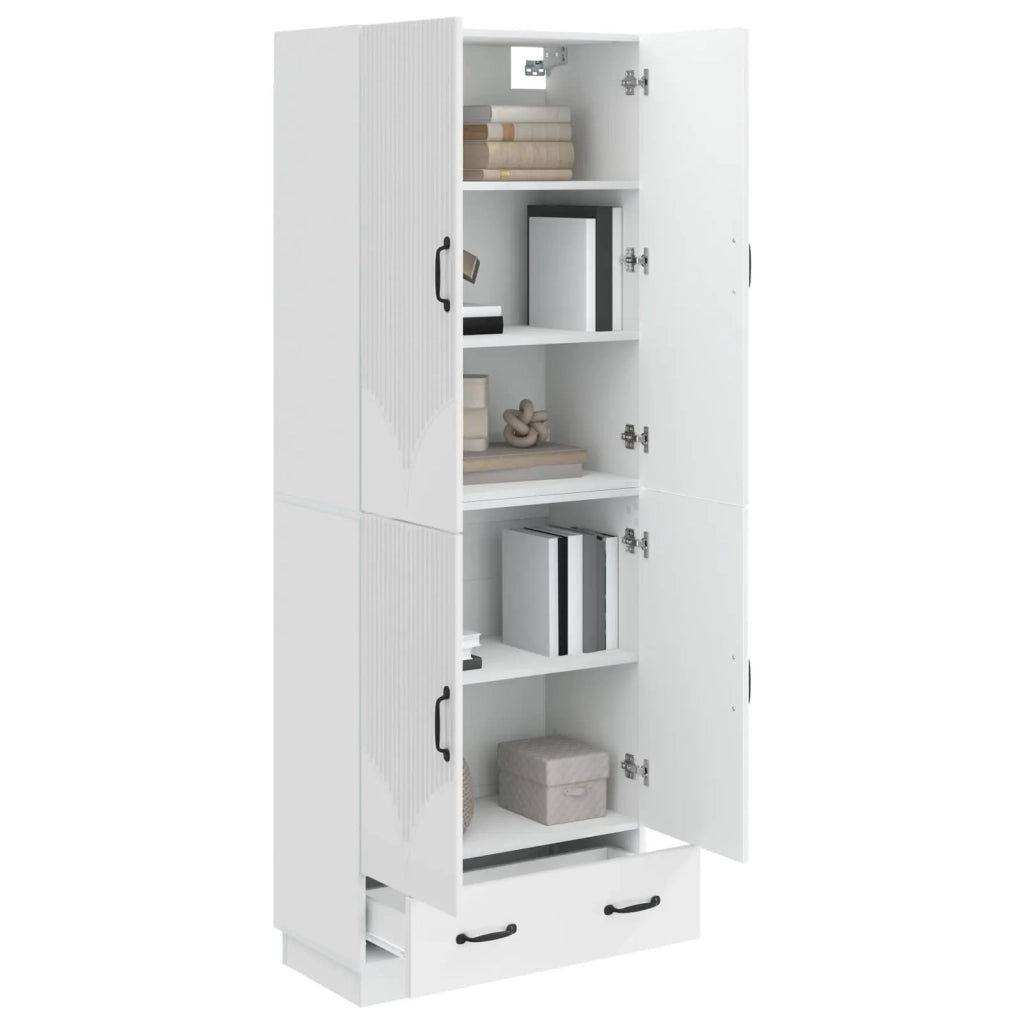 Set di armadi 2 pcs Bianco Lucido Legno ingegnerizzato 3416776
