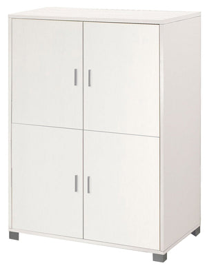 Mobile 4 Ante 107x162x41 cm Bianco Fiammato