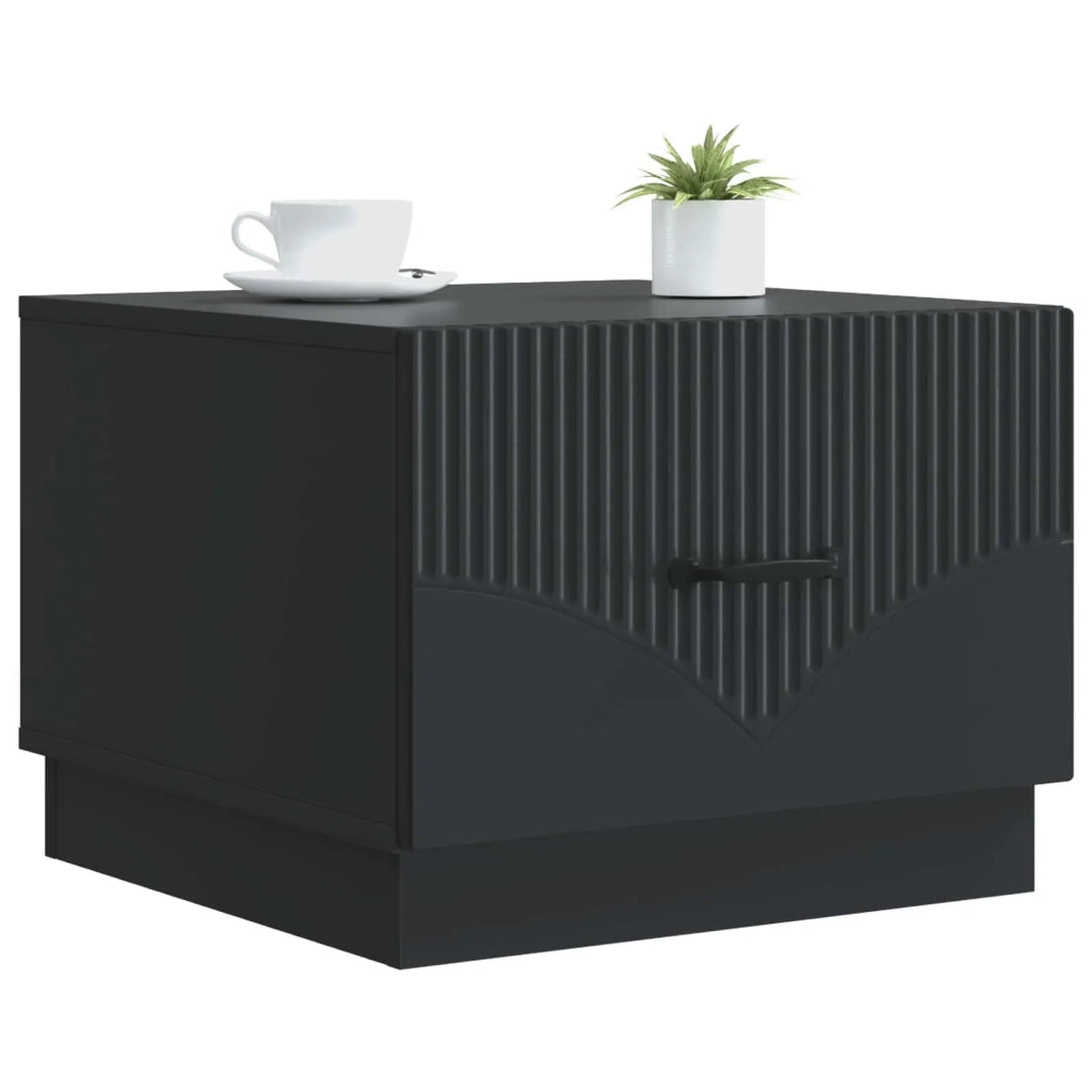 Tavolino da salotto Nero 49 x 50 x 37 cm Legno ingegnerizzato
