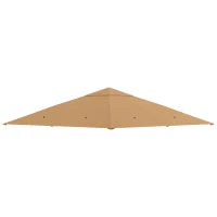 Tetto di Ricambio per Gazebo 3x3m in Poliestere con Prese d'Aria e Fori di Drenaggio, Beige