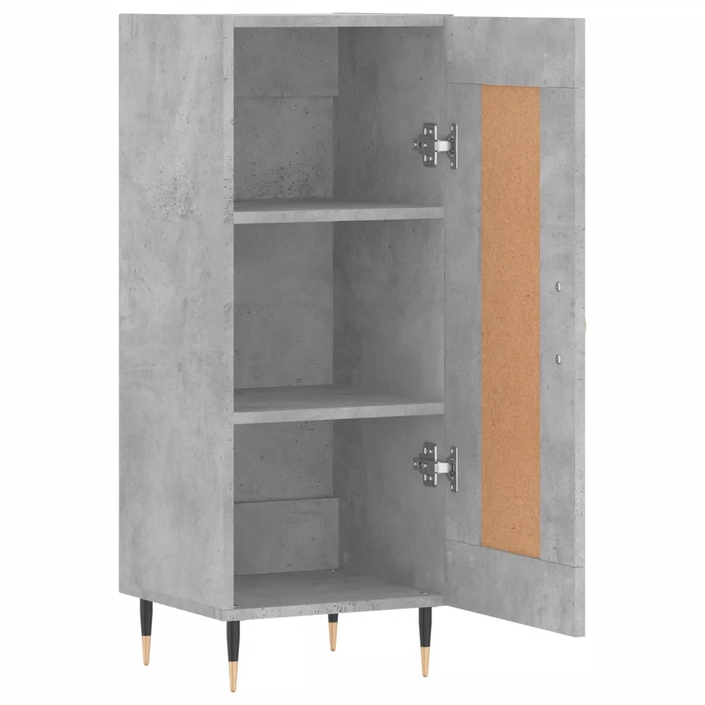 Credenza | Madia | Buffet da pranzo | Armadio da pranzo Grigio Cemento 34,5x34x90 cm in Legno Multistrato