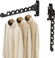 Drogeria per abbigliamento pieghevole da appendere alla parete - Colore nero