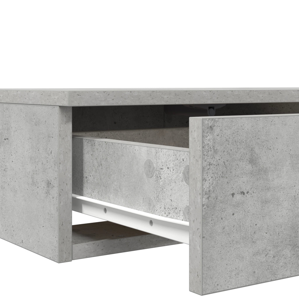 Cassetti per Letto Grigio Cemento 180x36,5x16,5 cm Legno Ingegnerizzato