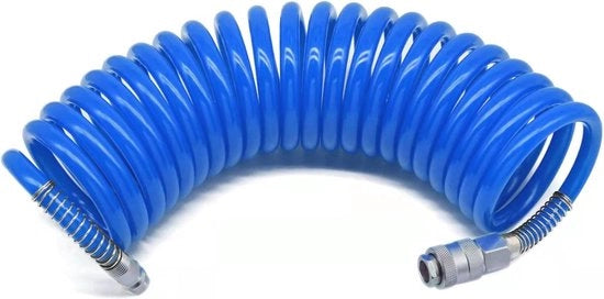 Spirale a spirale 6 m con connessione rapida e protezione contro le pieghe - materiale PU, diametro interno 6,5 mm
