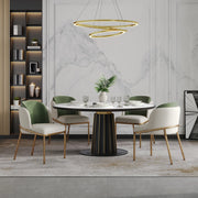 Sedia con Schienale Ergonomico e Piedini Regolabili, per Sala da Pranzo o Studio, in Metallo e Legno, Verde, 55 × 55 × 85 cm